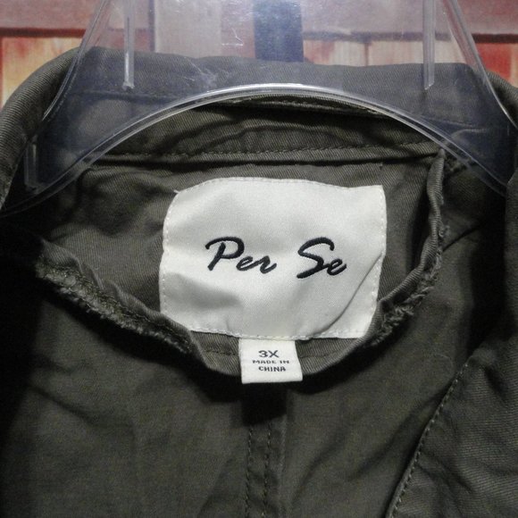 Per Se multi pocket cotton full zip snap vest~gently worn, great shape~ - Picture 3 of 5